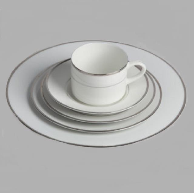 Rental store for China Silver Rim NEW 10.5  Plate matte in Naples FL