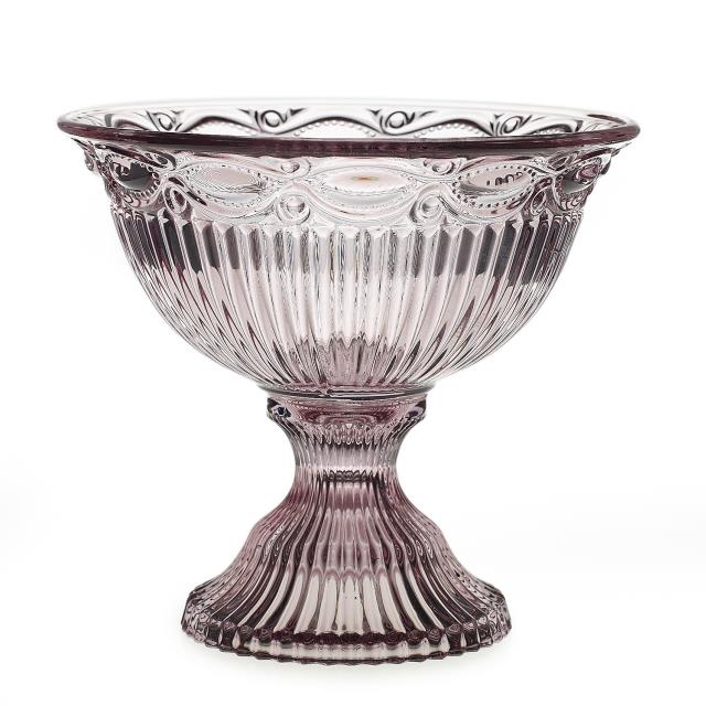 Rental store for Glass Vase Footed Purple 7.25 x6.75 in Naples FL