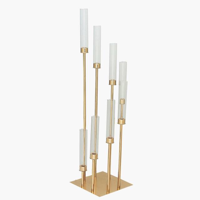 Rental store for Gold Candelabra 8 Lite Modern Stand in Naples FL