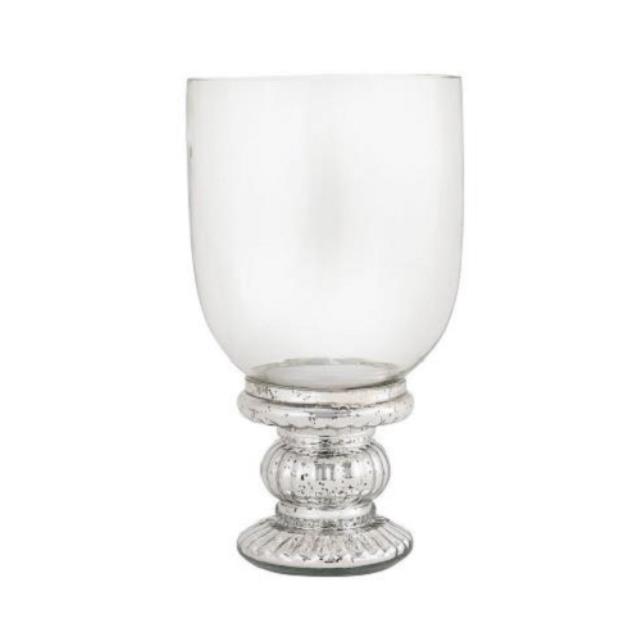 Rental store for Centerpiece Glass Silver Mercury Base in Naples FL