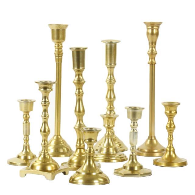Rental store for Gold Candle Holders  Asst 10pc in Naples FL
