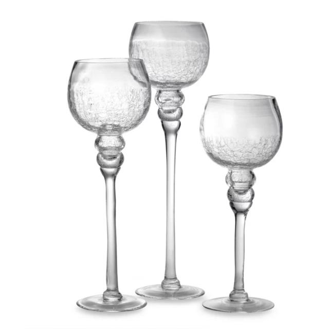 Rental store for Glass Candle Holder Crackled 3pc in Naples FL