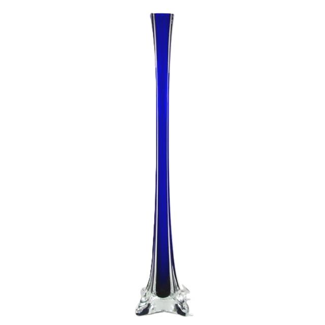 Rental store for Glass Vase Blue Eiffel Tower 24 in Naples FL