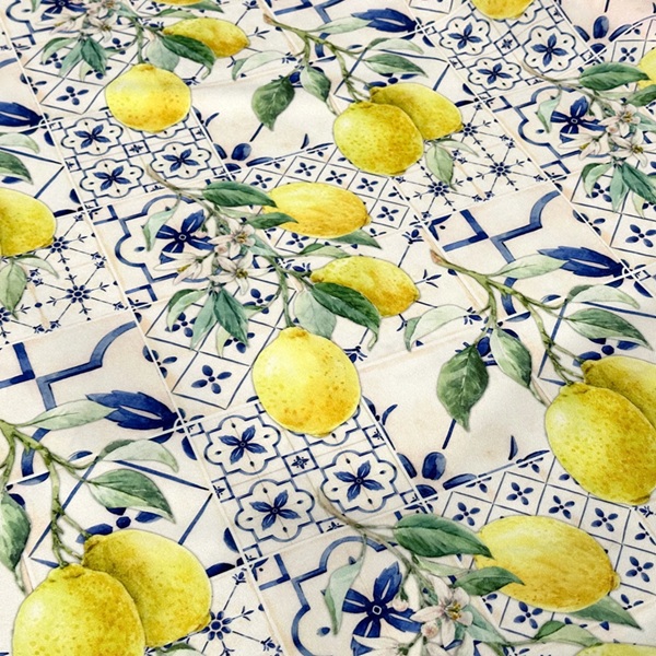 Rental store for Linen Sash Runner Print Lemon Cantina in Naples FL