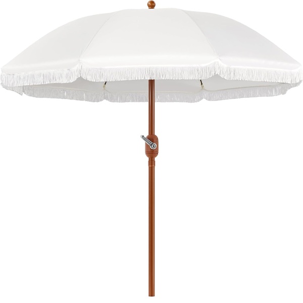 Rental store for Umbrella w Base 9  Natural Fringe in Naples FL