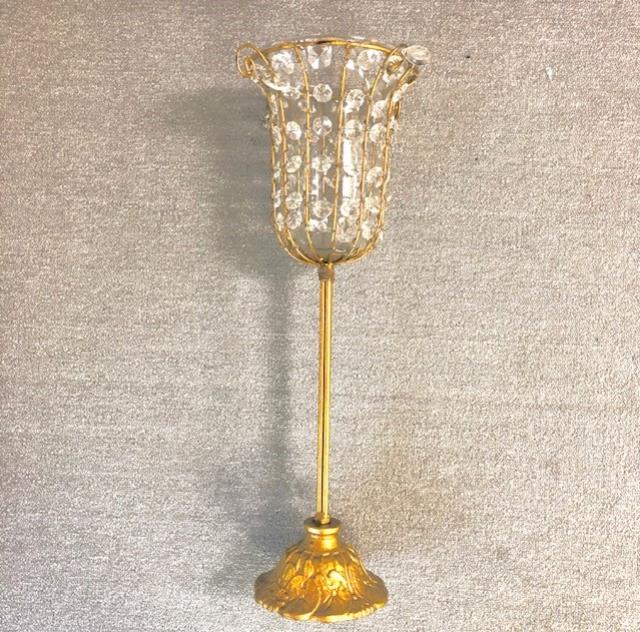Rental store for Gold Crystal Candleholder Glass in Naples FL