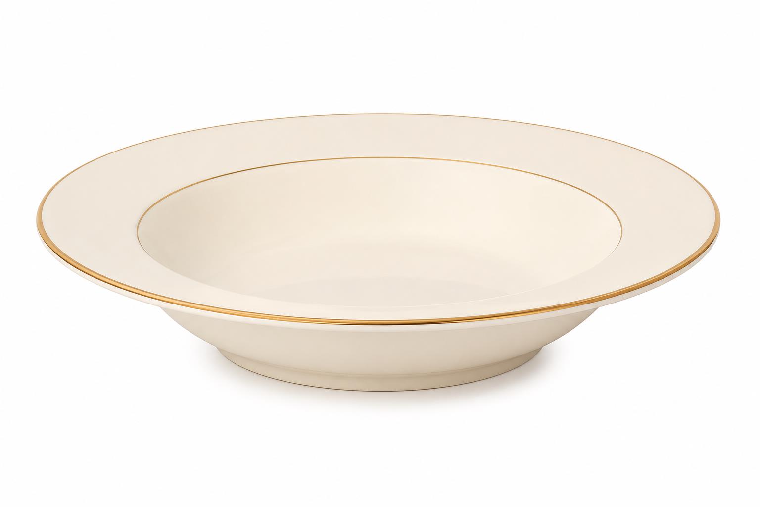 Rental store for China Ivory Gold Band Soup Bowl in Naples FL